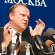 Russian Space Agency director-general Yuri Koptev answers reporters' questions about splitting and warping on the new Russian space station.